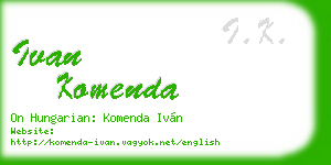 ivan komenda business card